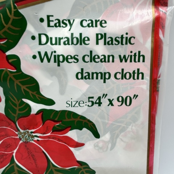 VTG New Swedish  Christmas Tablecloth 1980s Holiday 54x90 Plastic‎ Never Opened - Picture 4 of 7
